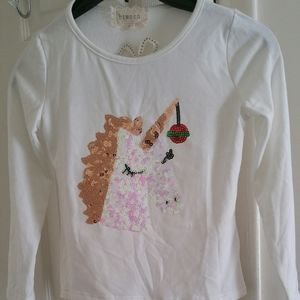 GIRLS WARM SEQUIN FRONT TOP